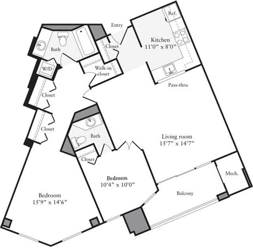 Floor Plan - 2 Bedrooms R