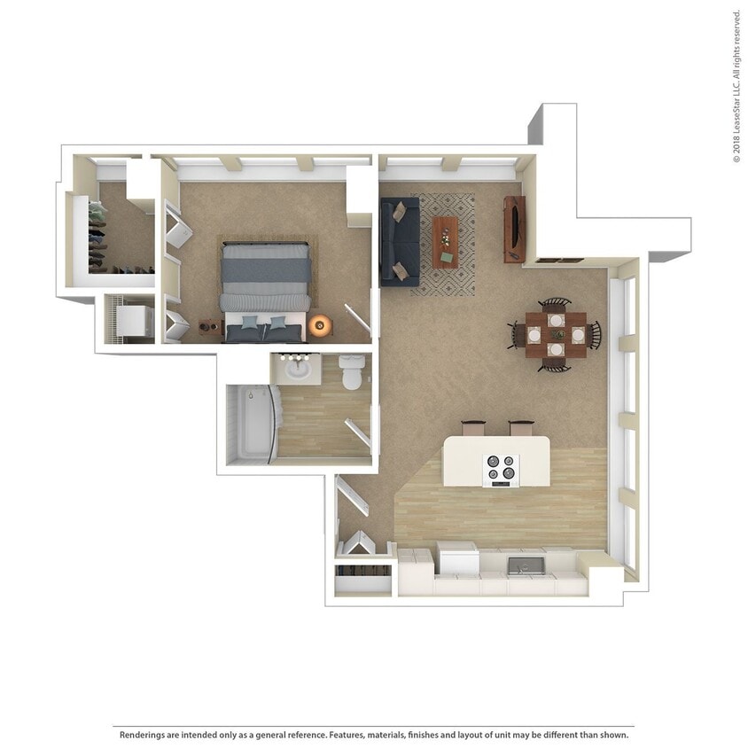 Floor Plan - 1 Bedroom
