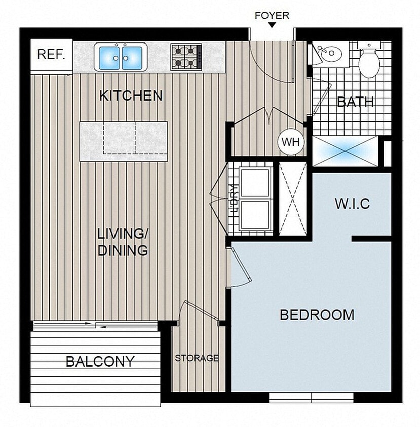 Franklin Square Phase 3, 1 Bedroom 1 Bathroom Loft L2 - 1 Bedroom 1 Bathroom Loft L2