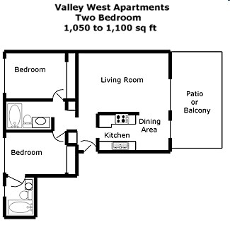 2BR/2BA - Two Bedroom