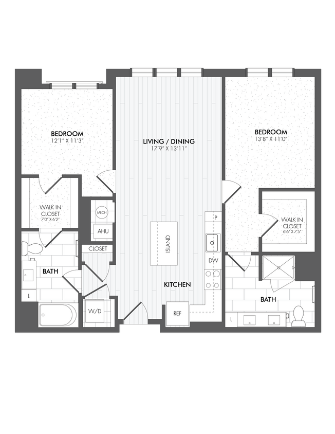 Floor Plan - 2 Bed/2 Bath-B7