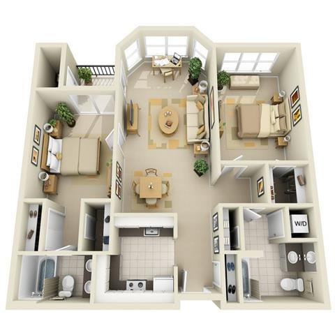 Floor Plan - Mid 2BR B