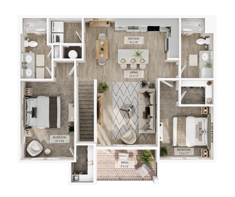 Floor Plan - 2 BR Grand Overlook