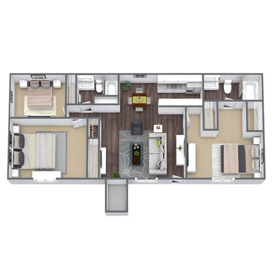 Floor Plan - Three Bedroom