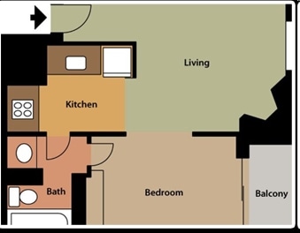 1BR/1BA - 1 Bedroom - Standard