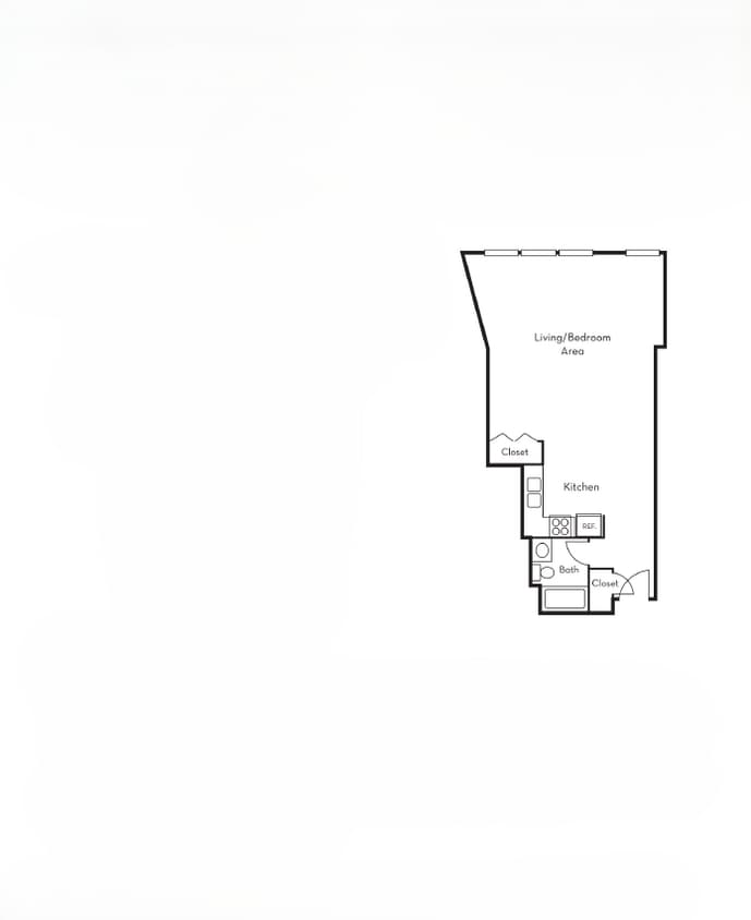 Floor Plan - Broadway Studio B
