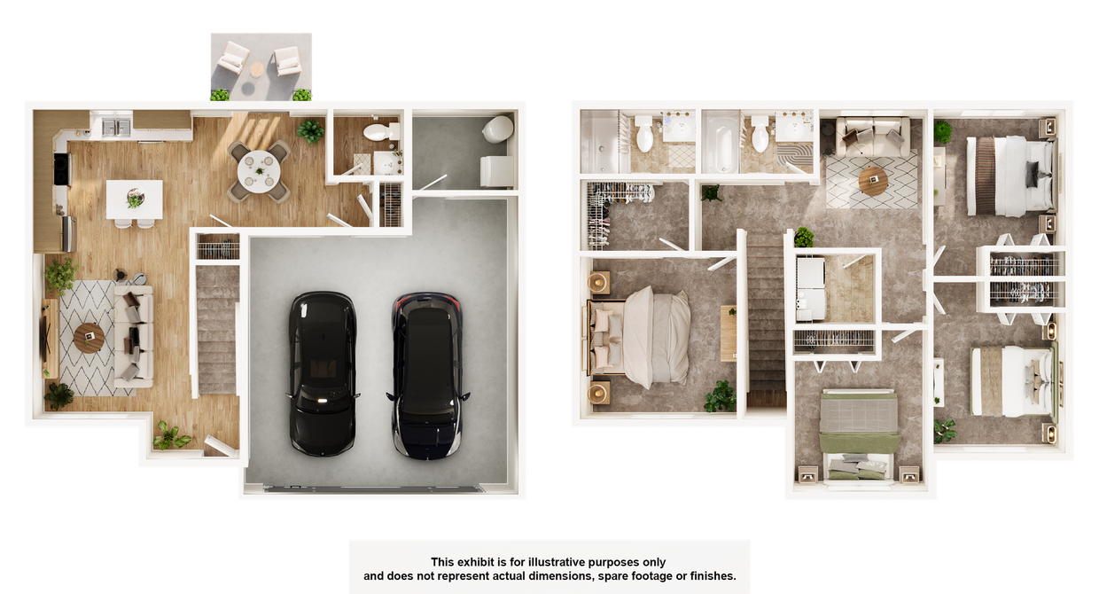 Floor Plan - Attwood - Townhome(LC4D)