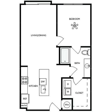 Floor Plan - One-Bedroom (A4)