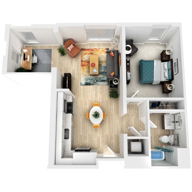 1x1_828_217062.png - 1 Bedroom 1 Bathroom with Den 11E