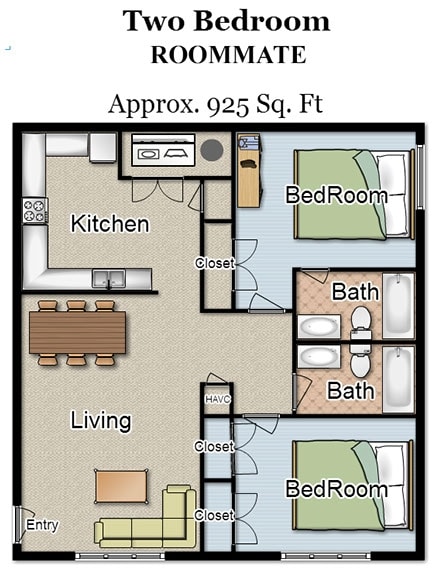 2 Bed 2 Bath - The Plateau