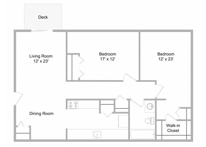 Floor Plan - Two Bedroom Deluxe