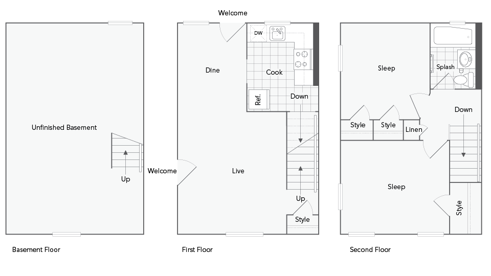 Berkley 2-Bedroom Floorplan - Berkley