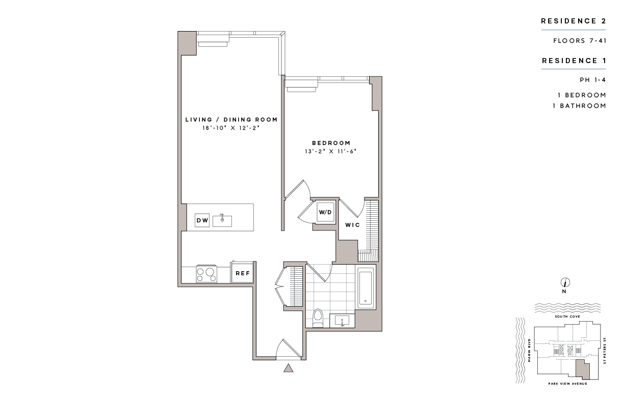 Floor Plan - 1 Bed1 Bath-A9