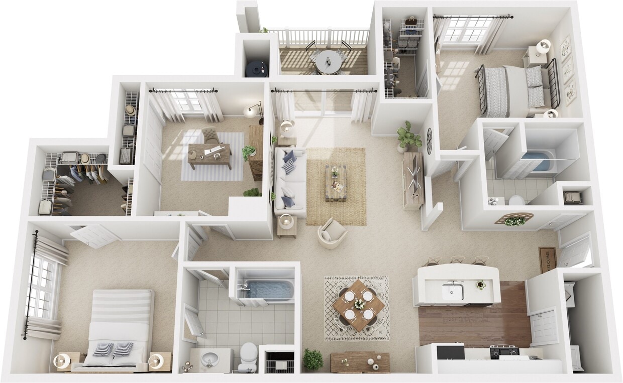 Floor Plan - B4: 2 Bed 2 Bath