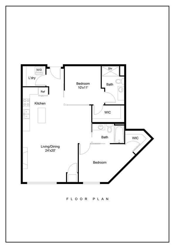 Floor Plan - 2C 1800 Lake
