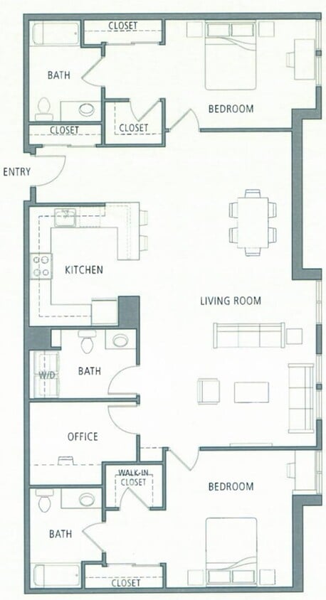 Floor Plan - 1652 2B2.5B