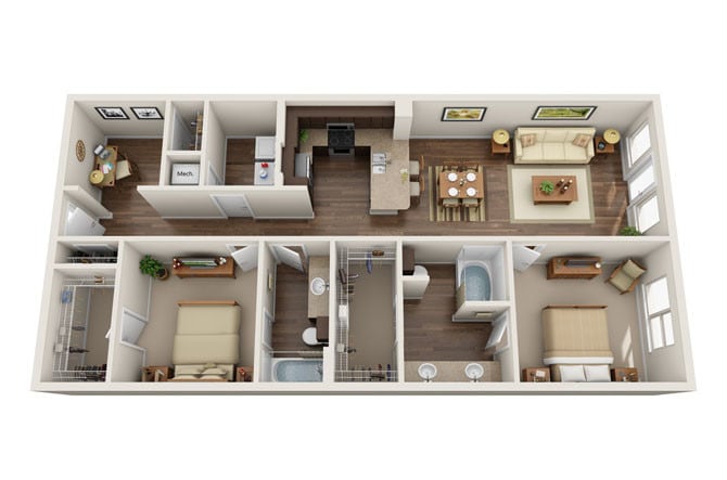 Floor Plan - Katy Trail - with Den