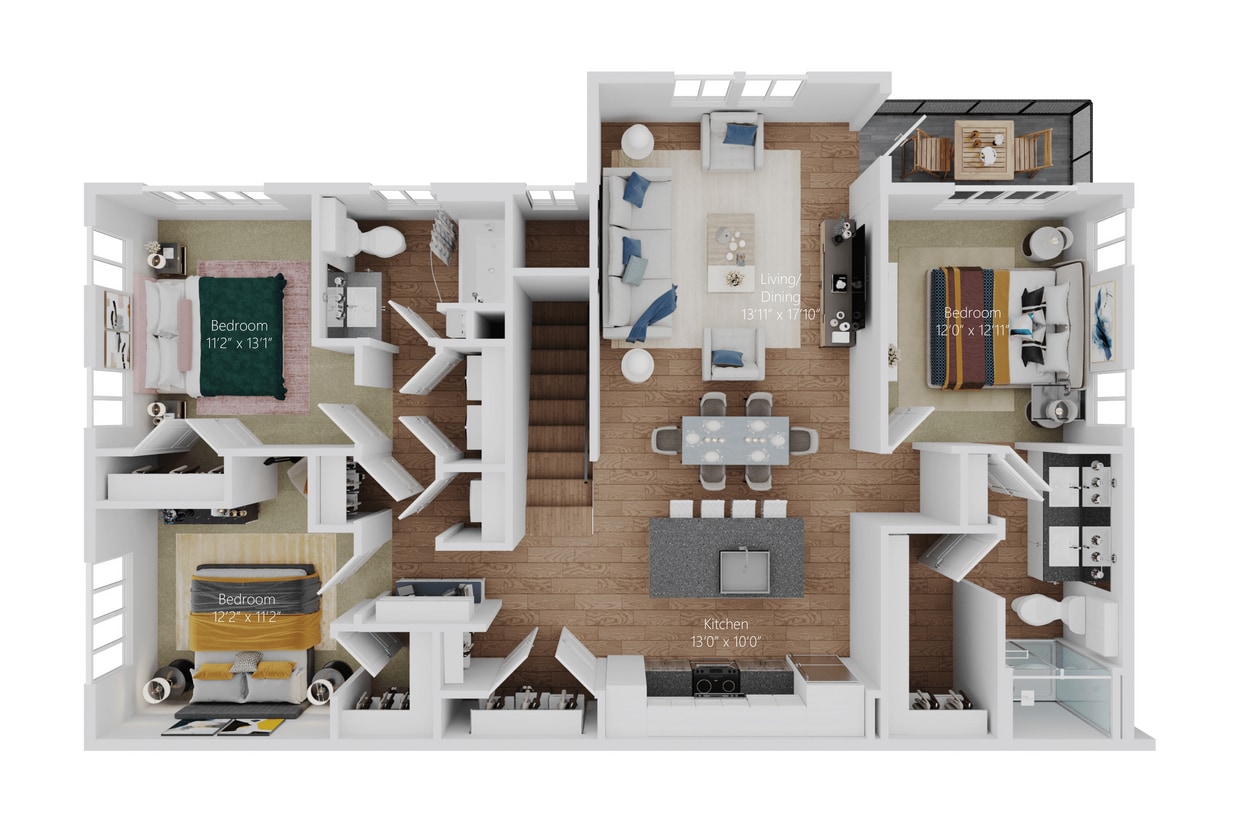 Floor Plan - The Flat Upper (Select C1U)