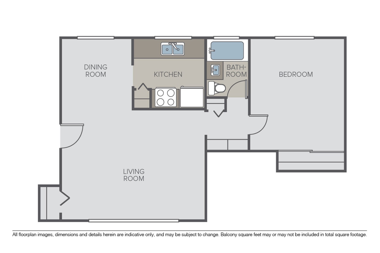 Floor Plan - 1 Bed C