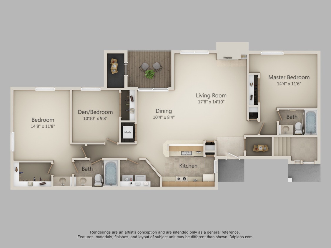 Floor Plan - 3B-Mudsock