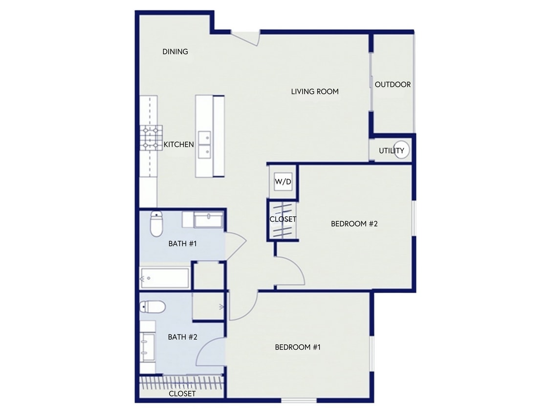 Floor Plan - Two Bedroom