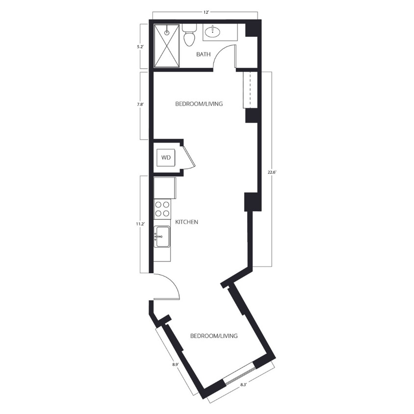 Studio | 1 Bath | 420-455 SQ FT - S17-WY