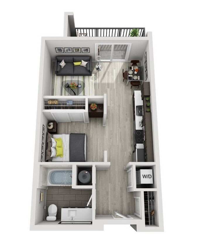 A4 (Studio) floor plan Brookside 51 - A4 (Studio)