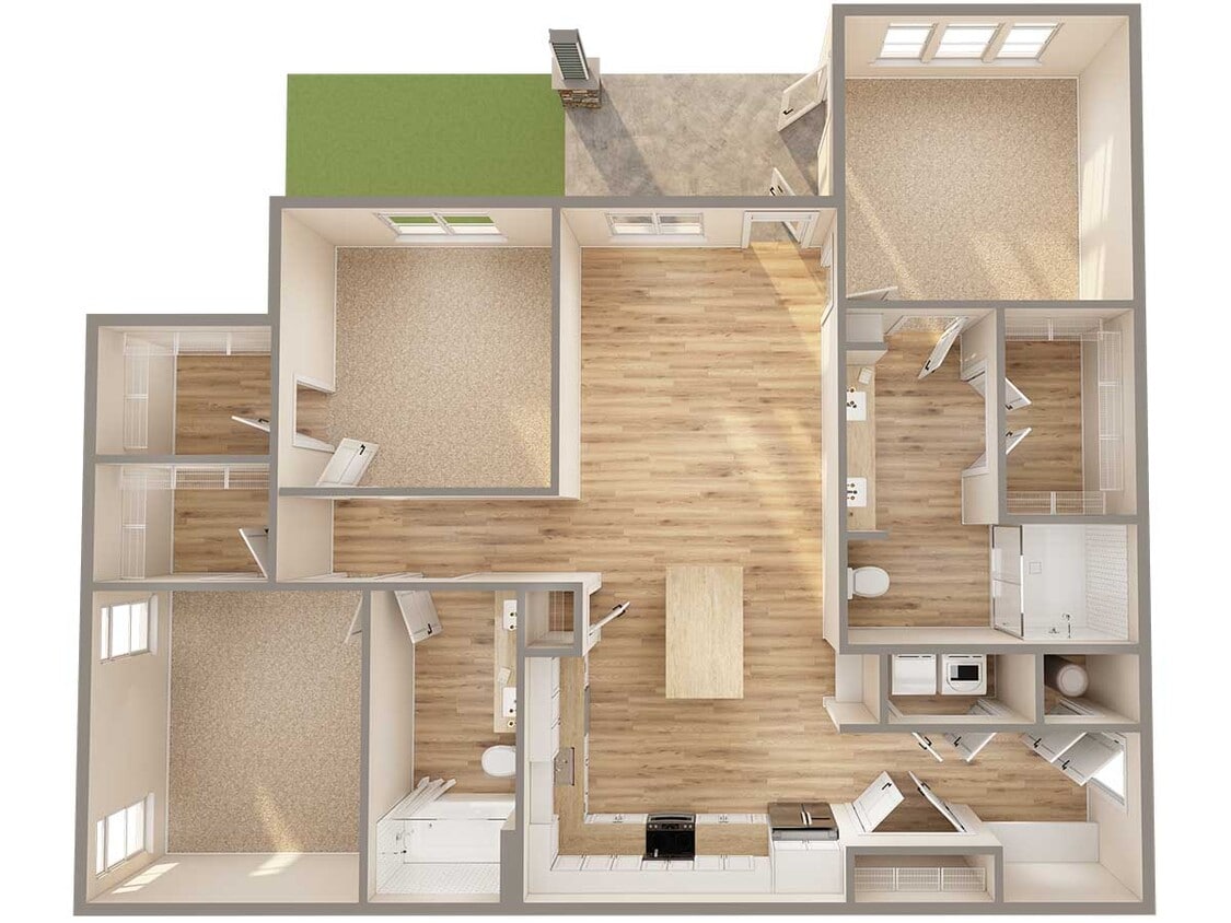Explore this stunning contemporary apartment with a functional layout, perfect for modern living. - C1