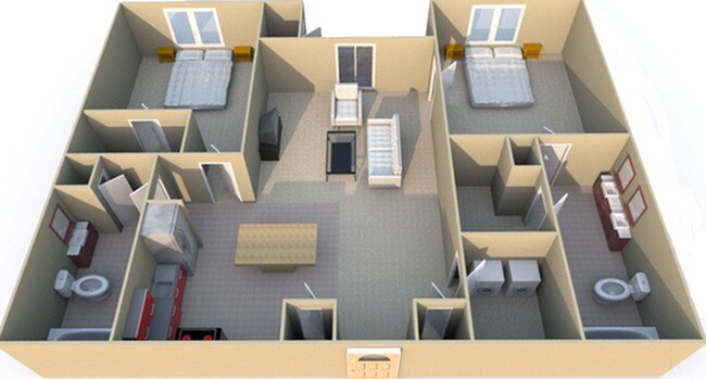 2 Bedroom Floor Plan - West Ridge