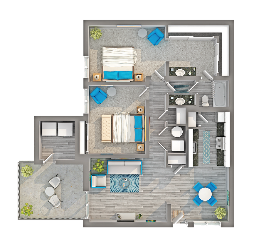 Suisun | 2-Bedroom Floorplan - Suisun