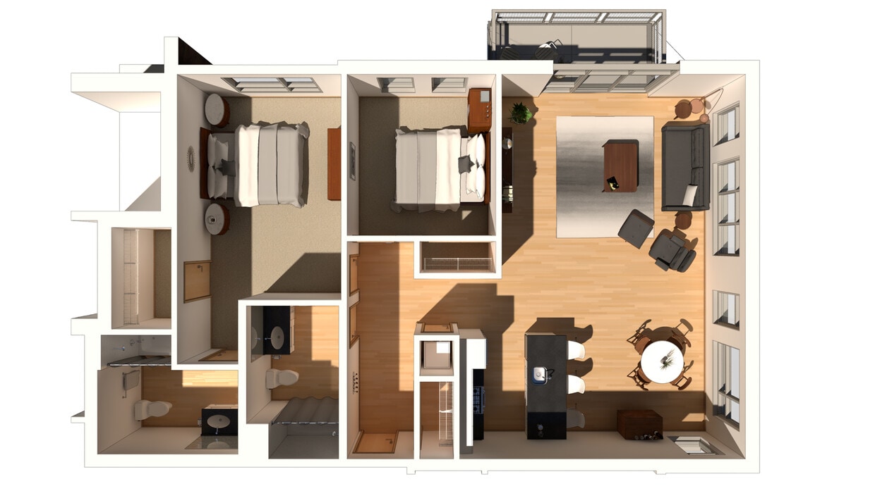 Zen - 2 Bed / 2 Bath - 1,306 SF - Zen