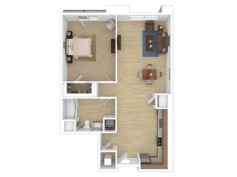 Floor Plan - 1 Bedroom A