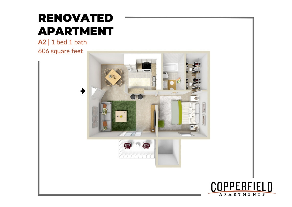 Copperfield Apartments - A2 Renovated - A2 Renovated