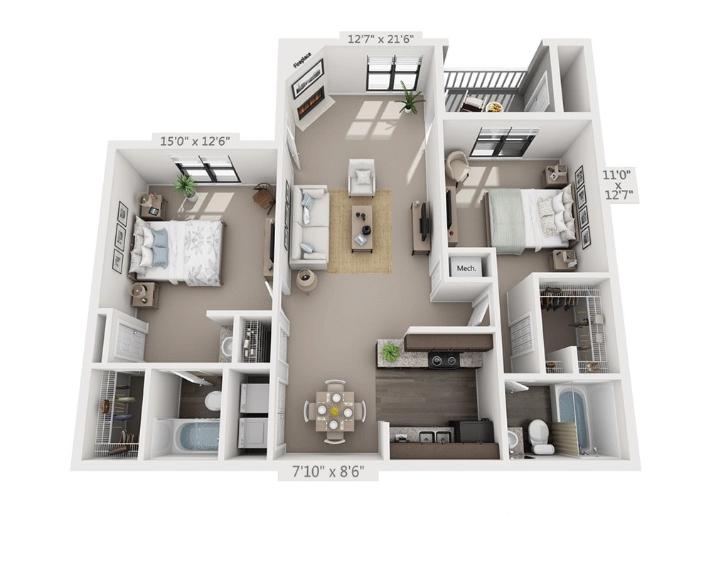 Floor Plan - 2 Bedroom