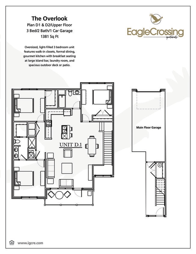 Floor Plan - D.2-3x2 Overlook