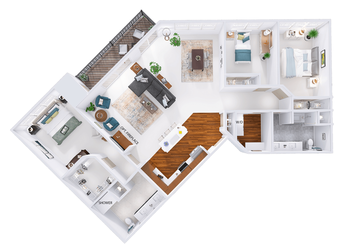 Floor Plan - NorthBrook - G2 - 3 Bed - 2 Bath