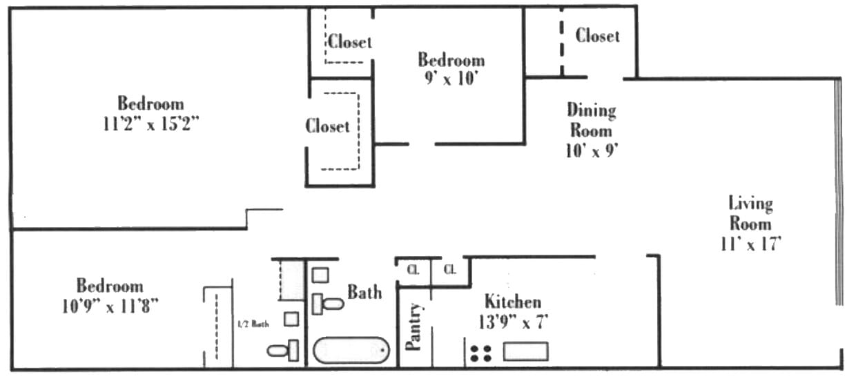 Floor Plan - 3/1.5 Classic