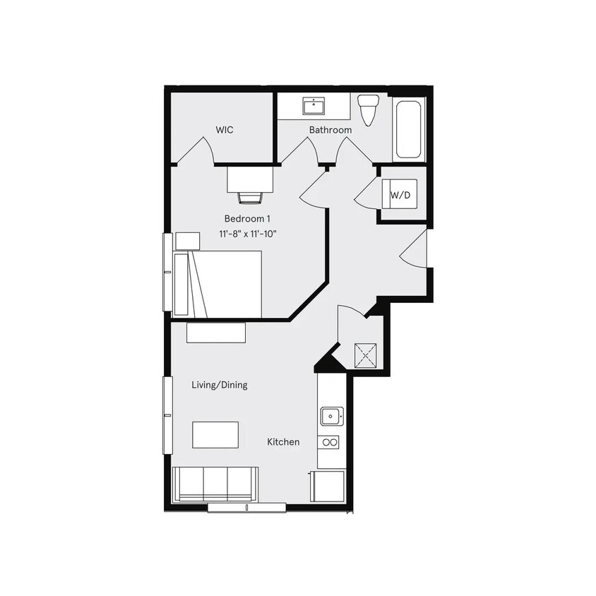 Floor Plan - 1x1A
