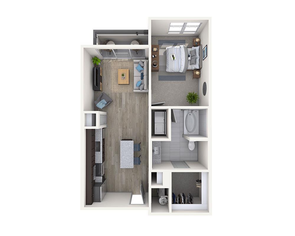 Floor Plan - One Bedroom A1E