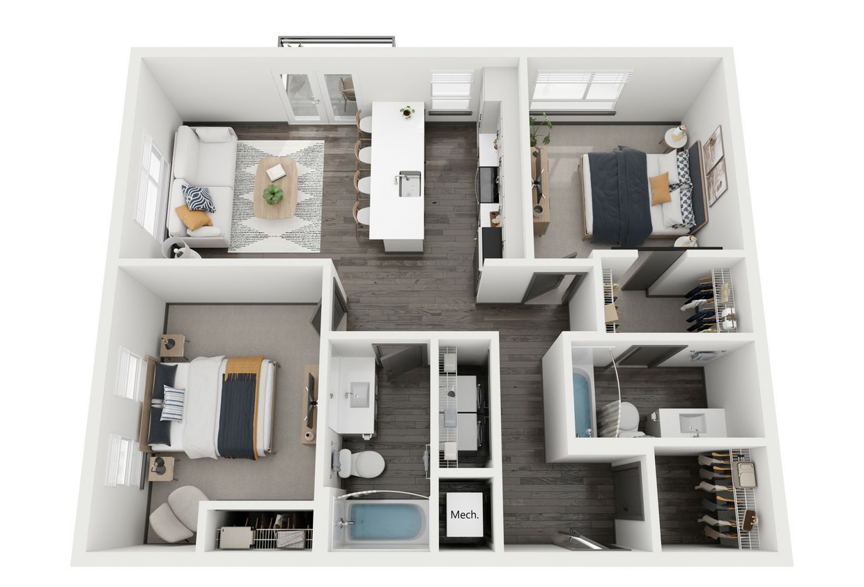 2x2 - Glamour.jpg - Glamour - Two Bedroom / Two Bathroom