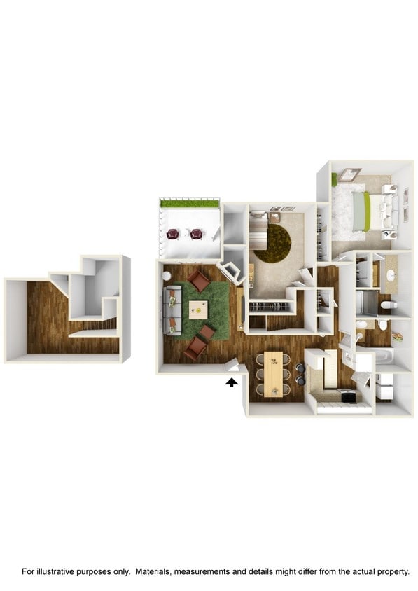 Floor Plan - 2x2 L Reno