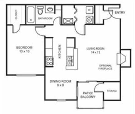 1BR/1BA - A1