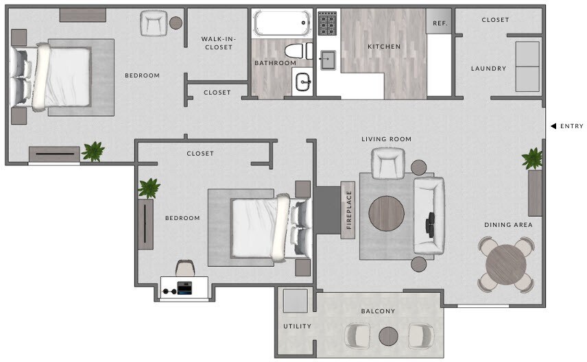 Floor Plan - B1-2x1