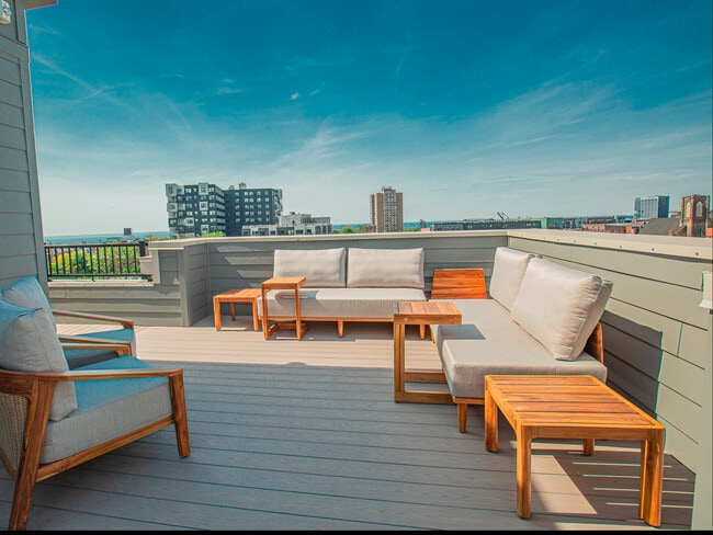 Rooftop patio seating area - The Dexter