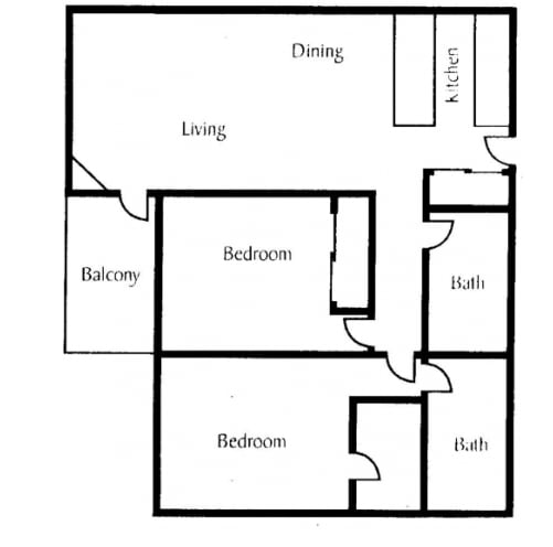 2 Bedroom - Two Bedroom Two Bath