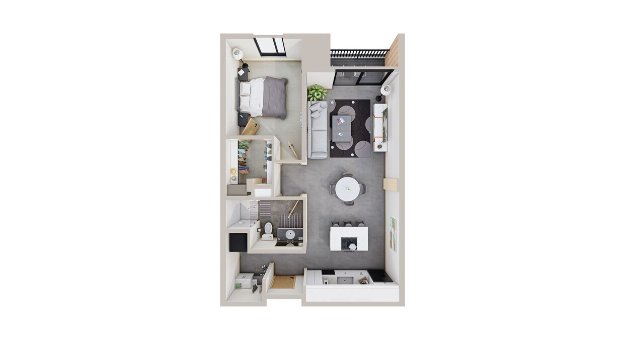 Floor Plan - 1 Bed/1 Bath - 7