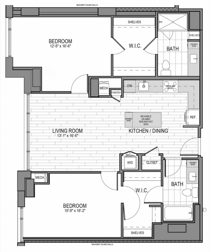 2 BR 2 BA - 2BR/2BA