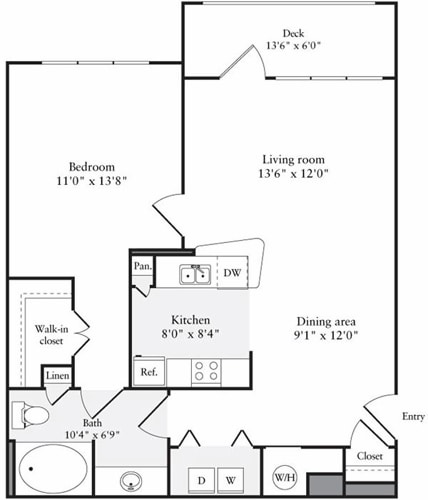 Floor Plan - 1 Bedroom A