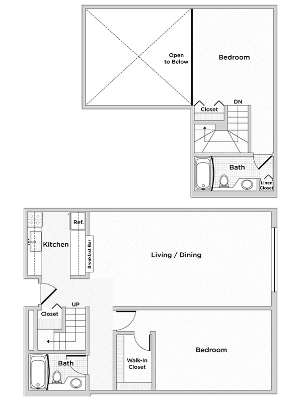 Floor Plan - Two Bedroom, Two Bathroom (C8)