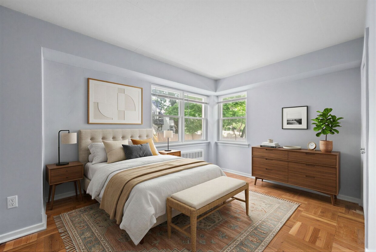 Floor Plan - 2BR 1BA 942SF Belmont